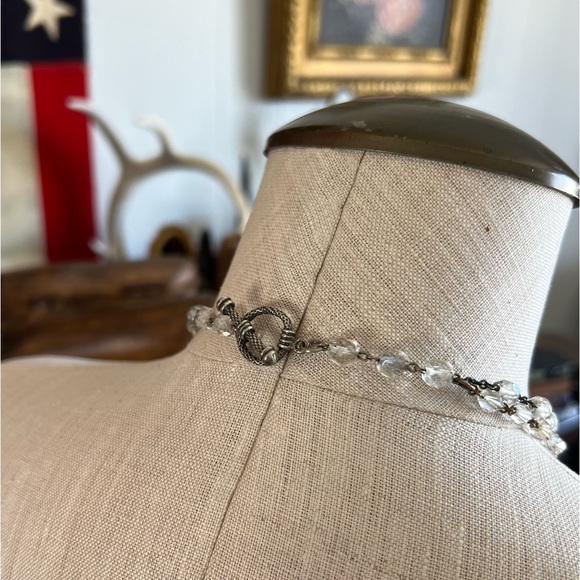 Vintage Religious Relic Catholic Medal with Sterling Rosary Crystal Beads - Picture 8 of 8